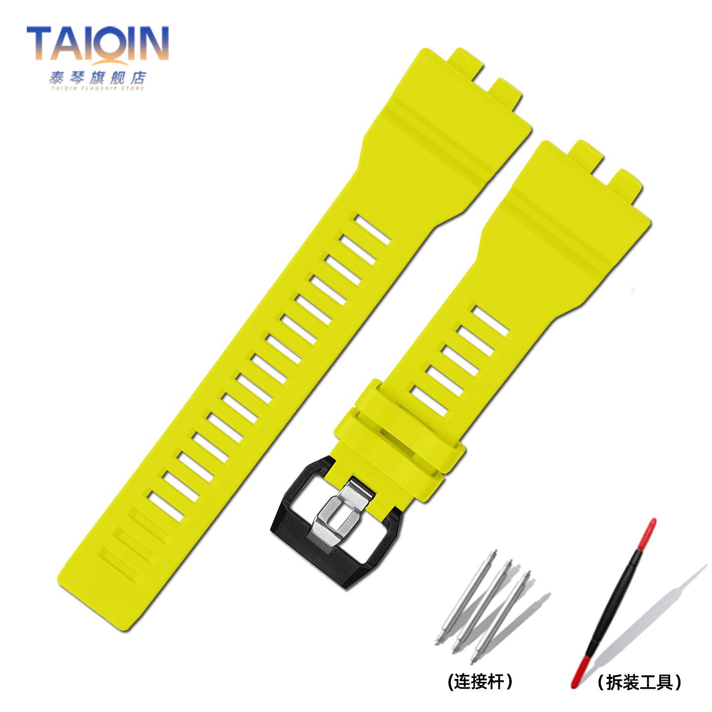 

GBA800 Soft resin silicone Strap For Casio G-Shock 5554 GBA-800 GBD-800 watchband GMA-B800 5555 waterproof replacement wristband 0mm жёлтый