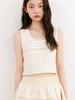 TINKNIT Two-Tone Jacquard Sleeveless Knit_Light Yellow