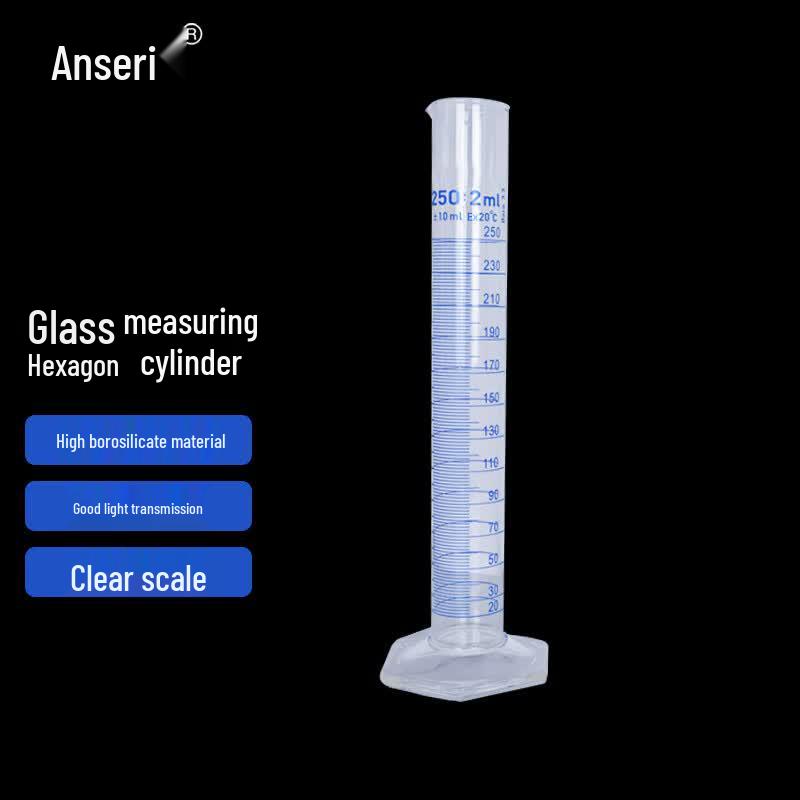 Ancai Rui Hexagonal Graduated Borosilicate Glass Measuring Cylinder 50ml