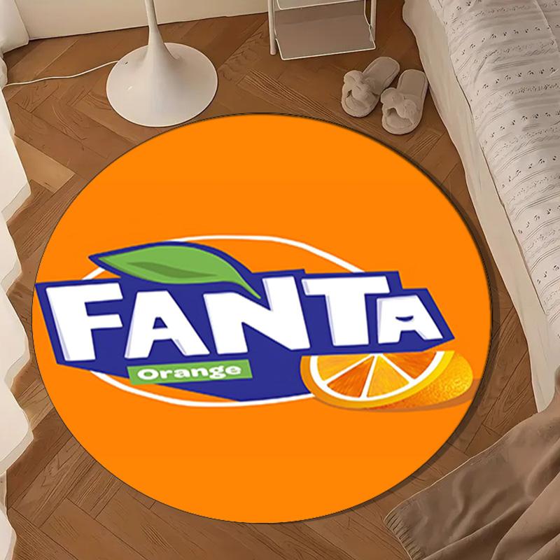 Fanta Orange Refreshment Round mat Home Decor, Chair rug For livingroom,Bedroom, doormat home decor Birthday Gift Christmas Gifts