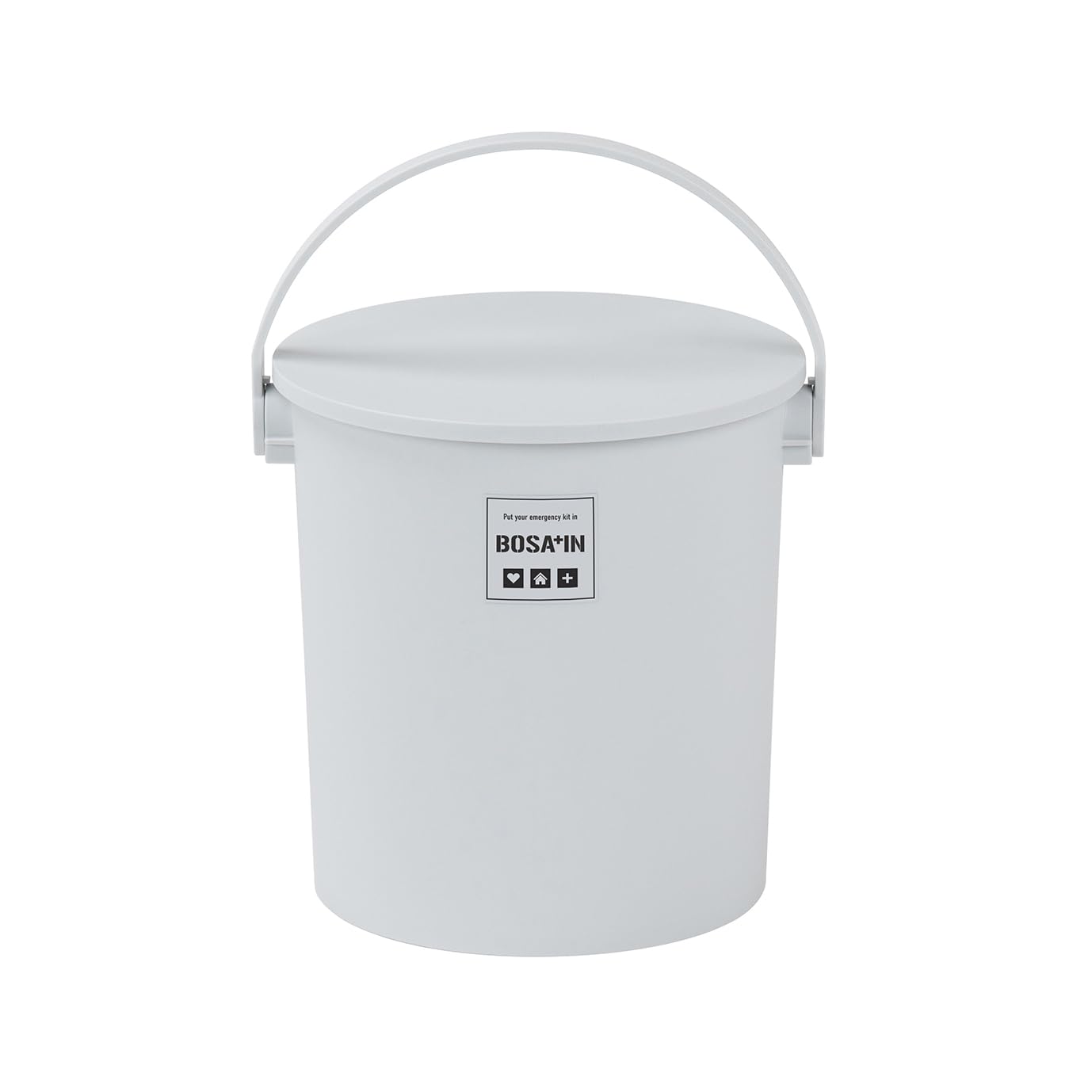 

JEJ Astage BOSAIN bucket with light made in interior toy disaster prevention load capacity width 31 x depth x height Sit-on lid, gray, 15L, Japan,