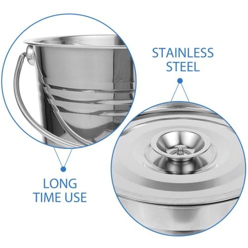 Mipcase Fireplace Ash Bucket, Durable Metal Storage Bin for Fireplace Ashes, Compact Size with Easy-Carry Handle for BBQ and Stove Cleaning