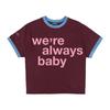 Tomseubeolseudei Always Baby Half T-Shirt Ringer Wine