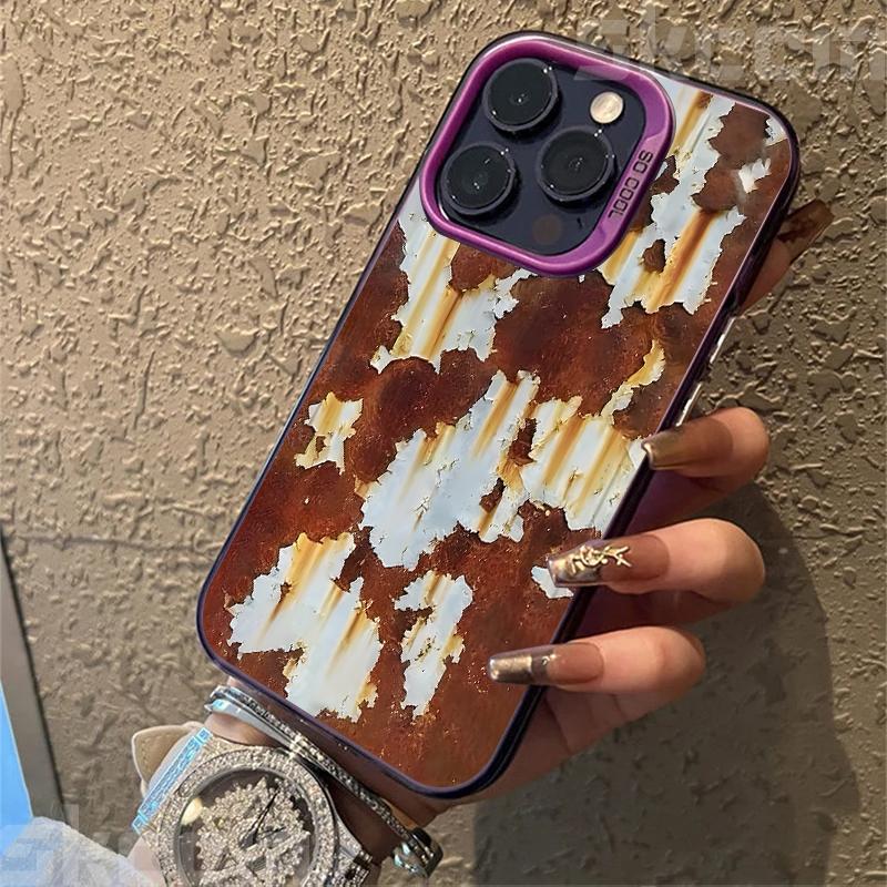 Vintage Industrial Style Rusty Pattern Phone Case For iPhone 17 16 Pro Max 11 12 13 14 15 Plus X XR XS 16E Shockproof Cover