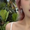 Niche Blue Drip Glaze Zircon Cross Ear Cuff - Women's Y2K Diamond-Studded Earrings