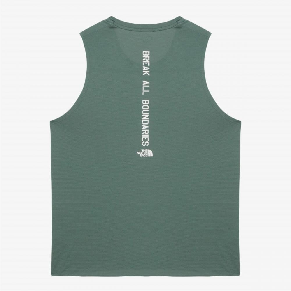 [north Face Official] Nt7vr02c Men S Tnf Run SleeveleSS Sea Pine
