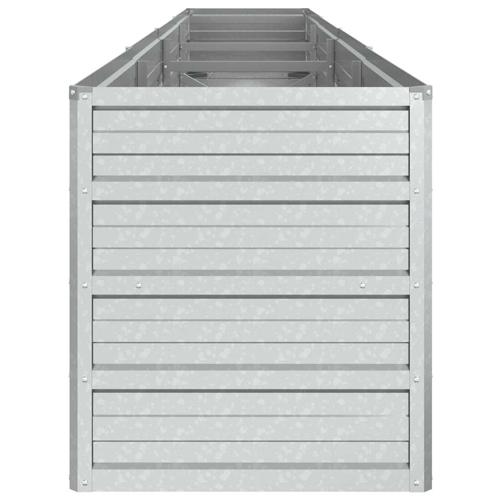 Garden Raised Bed 320 x 40 x 45 cm Galvanized Steel Silver