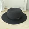 Triangular standard straw hat women's elegant flat hat vacation visor simple versatile casual top hat