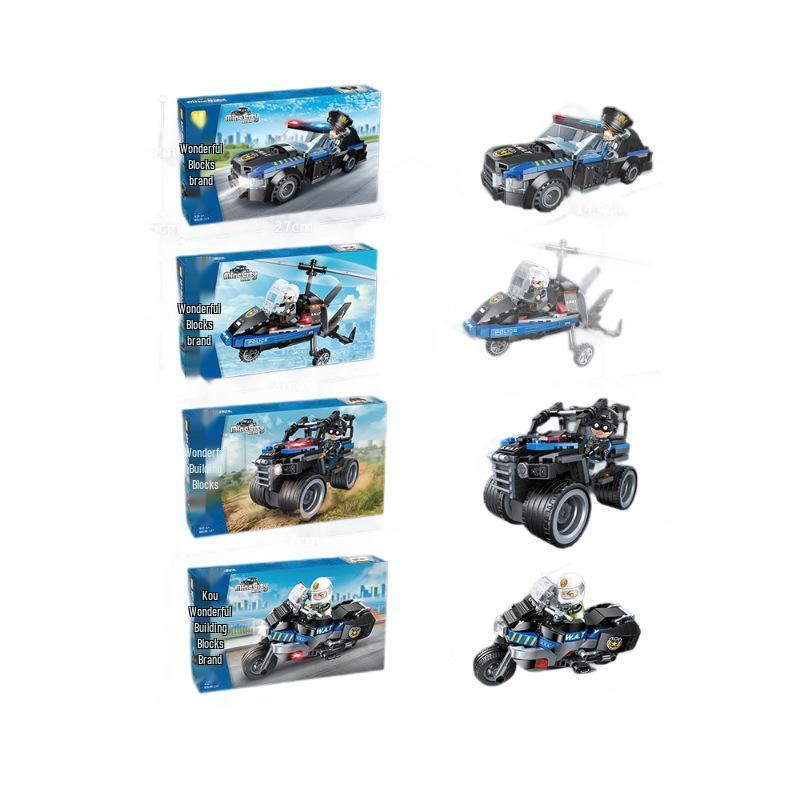 Qimeng 11011 SWAT Car & Motorcycle Building Blocks Toy Set