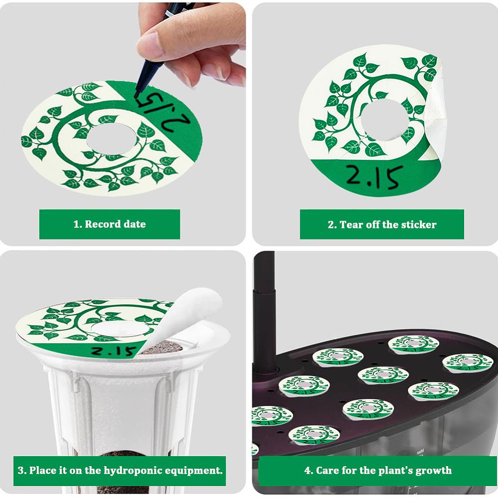 102Pcs Self-adhesive Blackout Window Film Sticker Flat Round with Tree Green 38.5x0.2mm