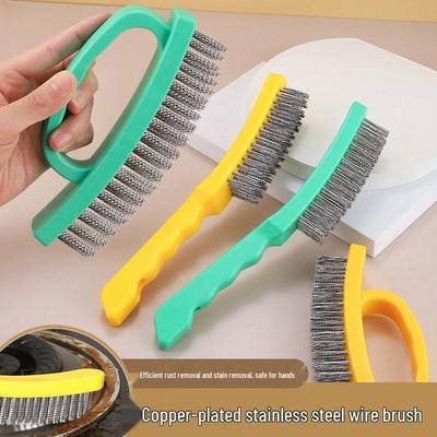 Heavy-Duty Steel Wire Brush for Kitchen - Rust Removal & Degreasing