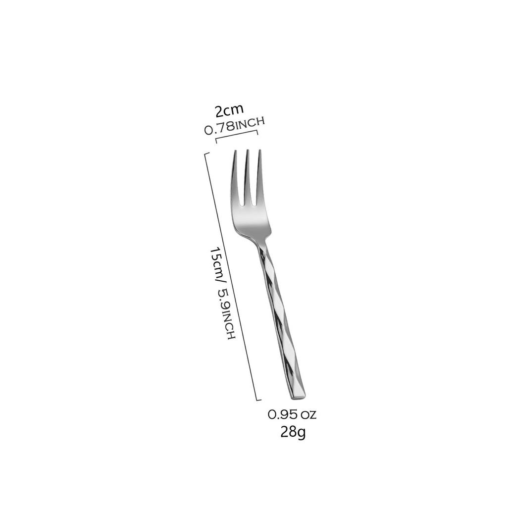 304Dinner set stainless steel with diamond design, covered with square shank, fork Simple, knife, spoon, fork, tea sets dining