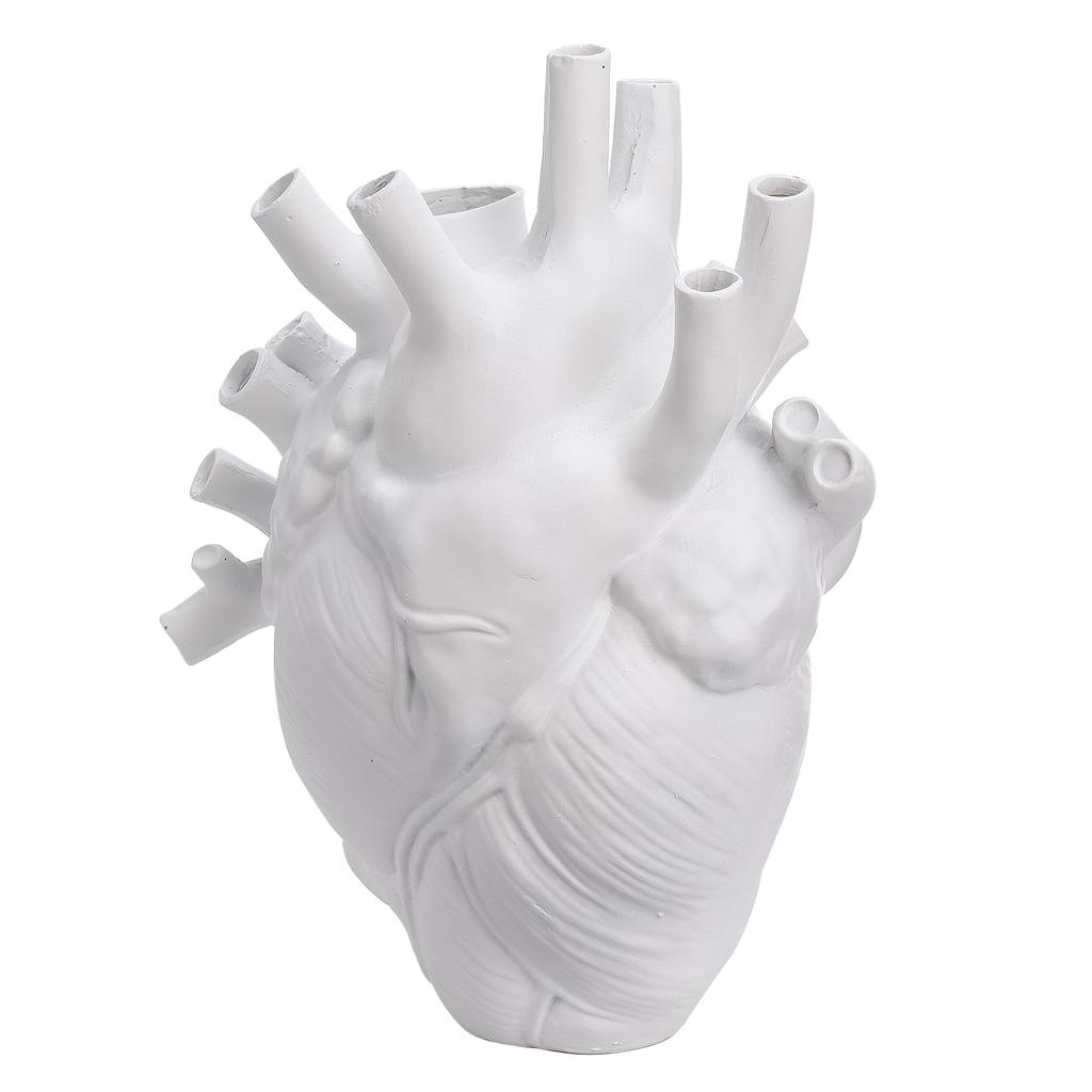 Heart Shape Vase Resin Flower Arrangement Vase Ornament Home Decoration