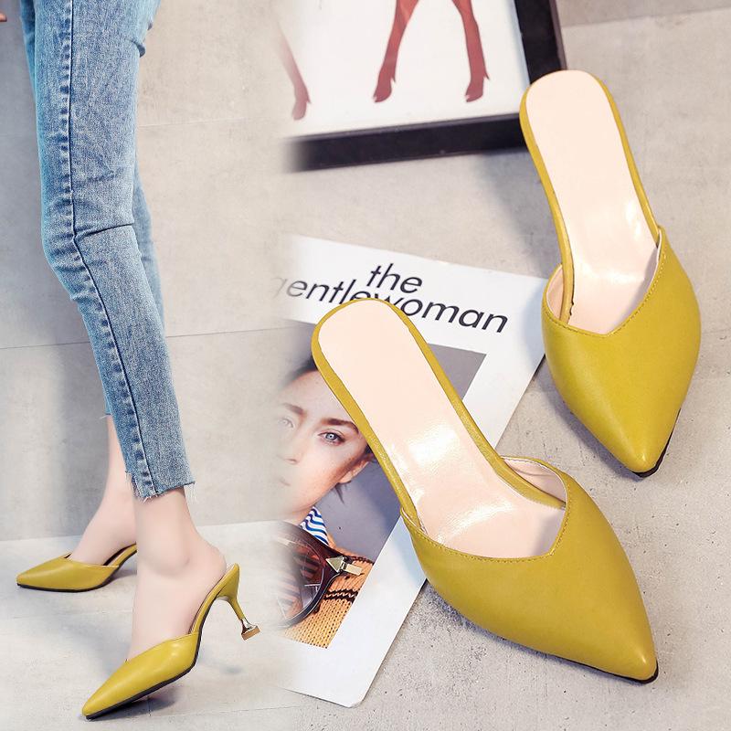 nueva palabra de diamantes de imitación de verano con sandalias planas  puntiagudas zapatos de punta suave