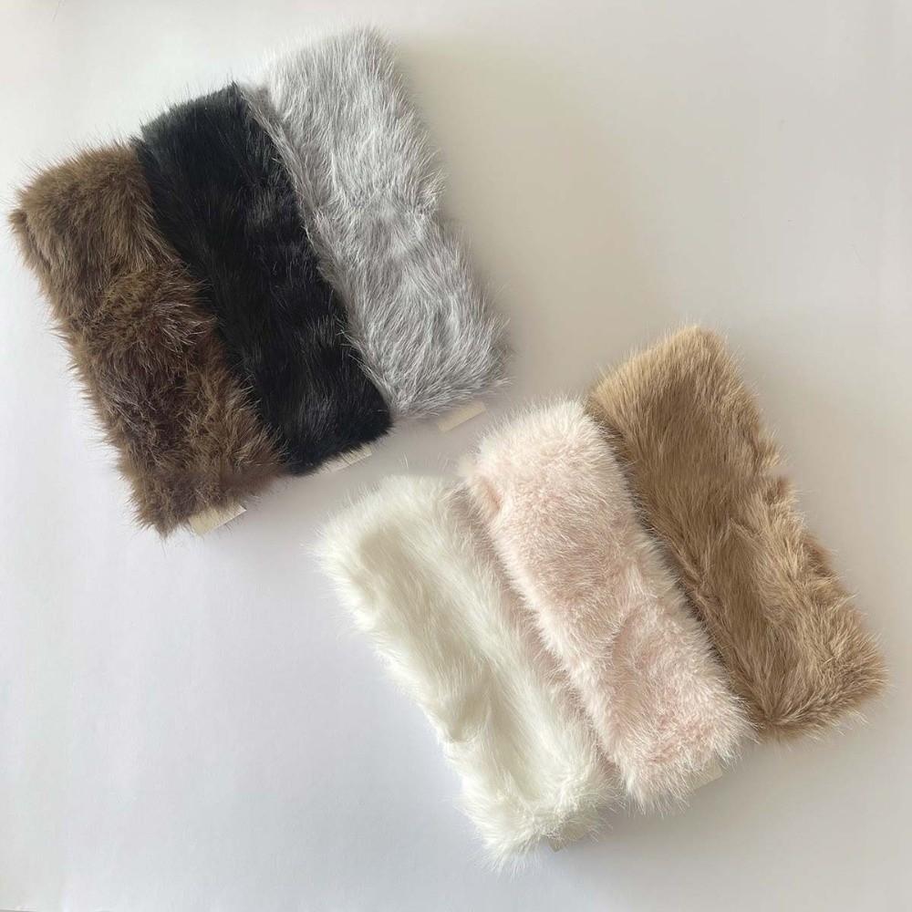 Faux Fur Ear Warmer Elastic Winter Headwrap Empty Top Hat Fur Headband Girls