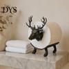 Tissue Dispenser 3D Printed Elk Toilet Paper Holder, Stable Base Bathroom Roll Durable Stand Dispenser, Waterproof PLA Decorative Towel Storage,