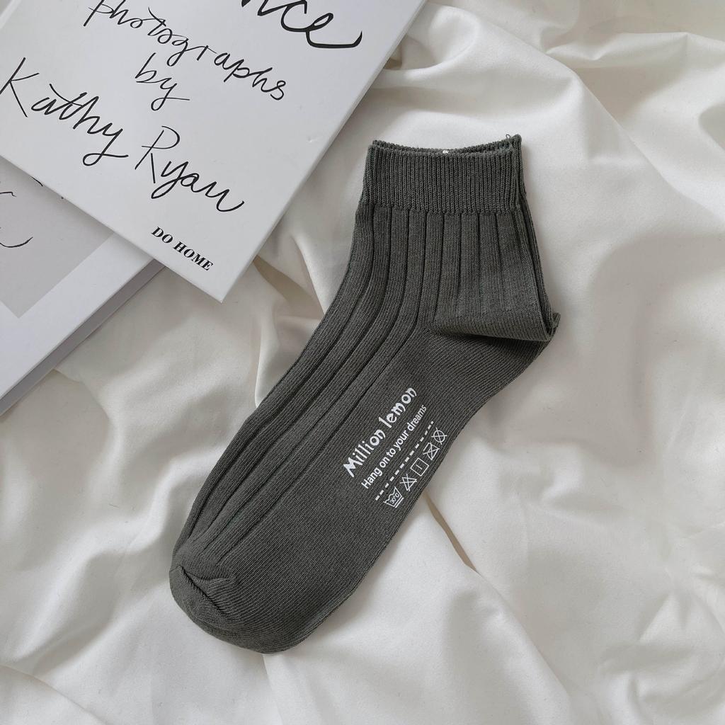 22 Saison Socken Herren Bootssocken Doppelnadel Baumwolle Herrensocken Kurz Einfarbig Low-Top Basic Basic Vielseitiger Stil