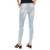 Women's Long Ripped Jeans with Narrow Hems 10DBF0115