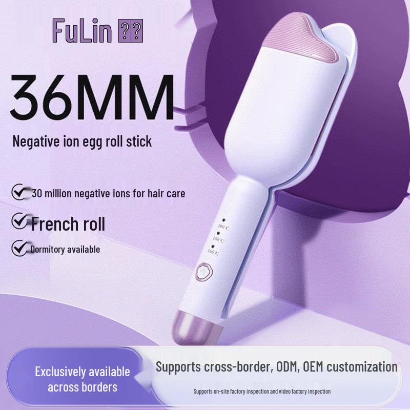 36mm Cat Paw Egg Roll Hair Curler - Long-Lasting Big Wave Perm for Small Curls Without Negative Ions