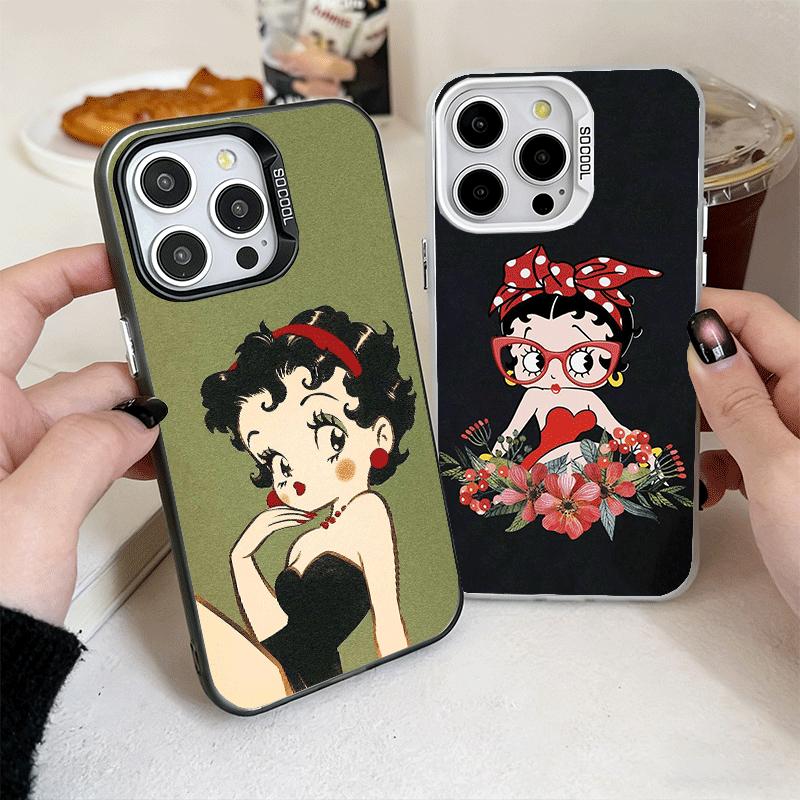 B-Bettys B-Boops Girl Soft Phone Case for iPhone 15 16 17 Pro Max 17Air 16E 14 Plus 13 12 Mini Shockproof Cover Back Shell