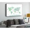 Educational Poster Cartoon Animal Kids Baby Room Decor Animals Illustration World Map Wall Art Picture Nursery Print Painting