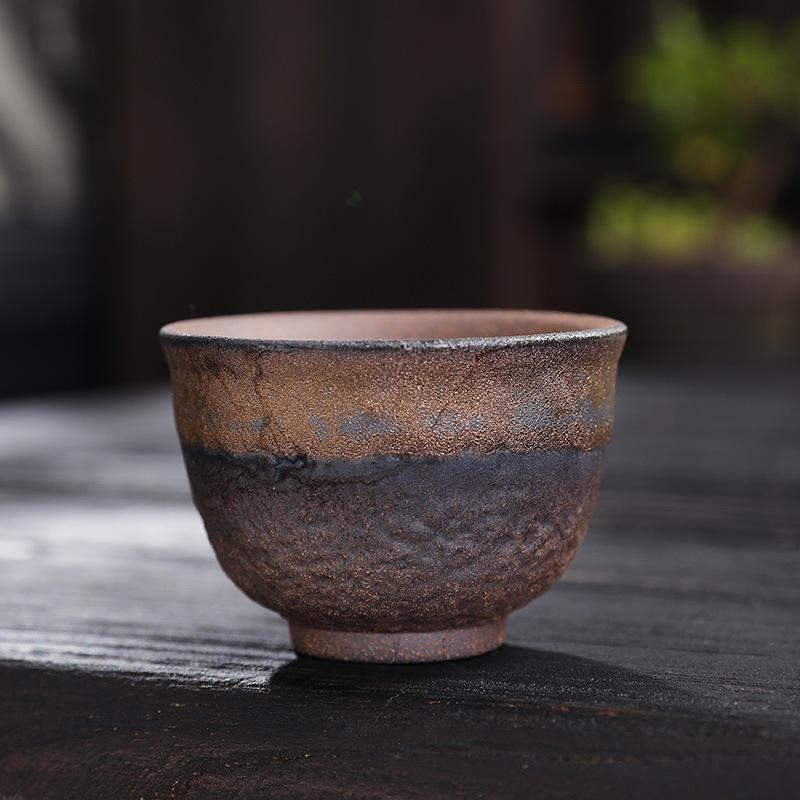 Tea Brewed Around the Stove, Retro Coarse Pottery, Drinking Tea, Tea Cup, Tea Cup, Kung Fu Tea Set, Small Teacup, Tea Bowl, Ceramic Teacup