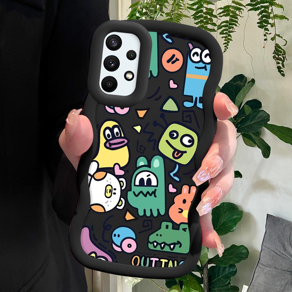 

Окрашенный узор Big Wave Edge Мягкий силиконовый материал Macaron чехол для телефона противоударный защитный резиновый чехол для Samsung Xiaomi Poco Redmi Redmi 10C