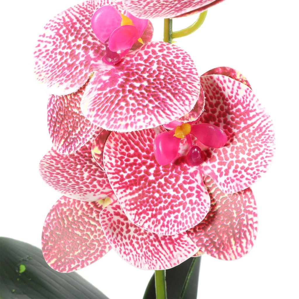 Lekka Przenośna Realistyczna Sztuczna Orchidea Roślina Doniczkowa na Biurko Sztuczna Aranżacja Orchidei Sztuczny Kwiat na Stół Dom
