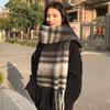 Autumn and Winter Scarves Women's Winter High-end Scarves Thickened and Warm Tonglu Imitation Cashmere Plaid Scarves