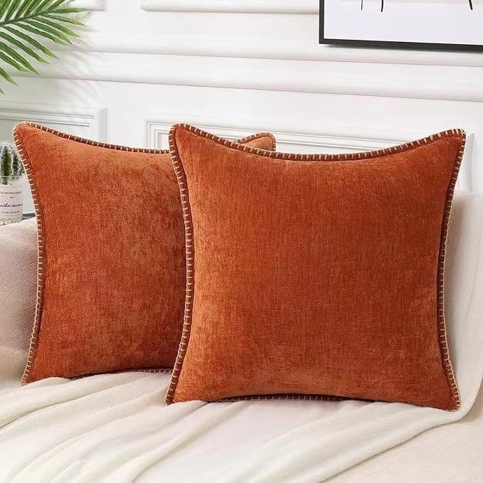Fashion Nordic Simple Green Chenille Pillowcase Hemp Rope Woven Living Room Sofa Pillow Bedroom Bedside Pillow Cushion Wholesale