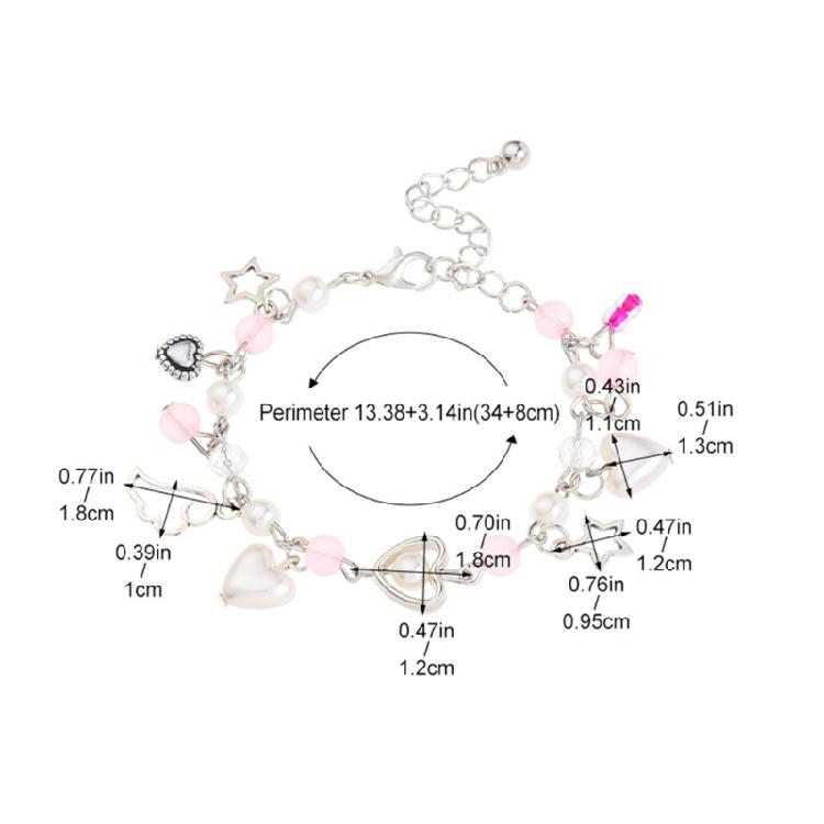 Trendiges Charm-Armband Vielseitiges Perlenarmband Handgelenkschmuck Quastenarmbänder