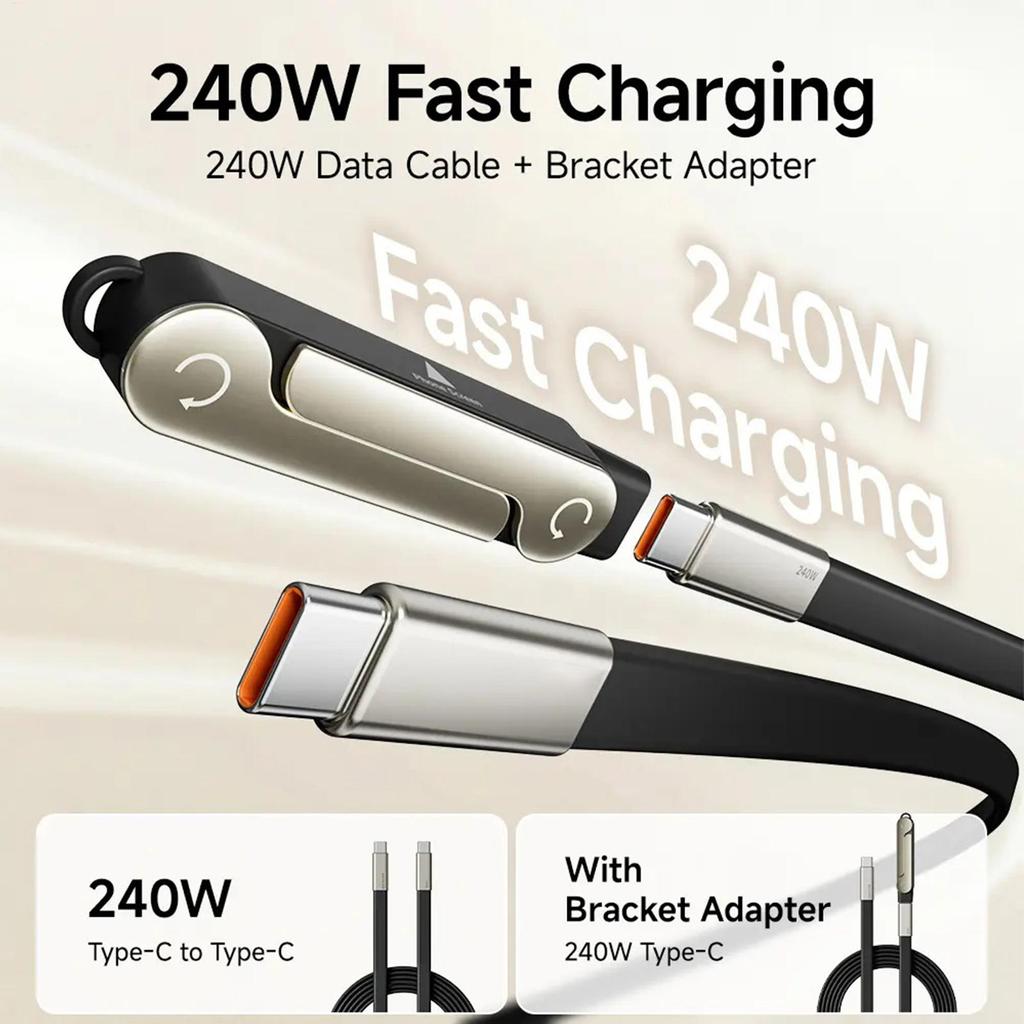 Supporto Caricabatterie per Telefono 240W Adattatore Type-C a Type-C Supporto Pieghevole per Ricarica Telefono Cellulare per Scrivania Comodino Comodino Casa