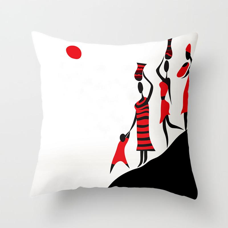 African Style Printed Pattern Cushion Cover Pillowcase For Home Living Room Sofa Bedroom Decoration Polyester Pillow