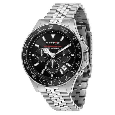 230 Chronograph Edelstahl Schwarzes Zifferblatt Quarz R3273661033 100M Herrenuhr