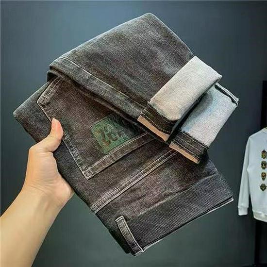 2024 Men's Autumn Fashion Slim Straight Jeans - Versatile, Trendy, Casual