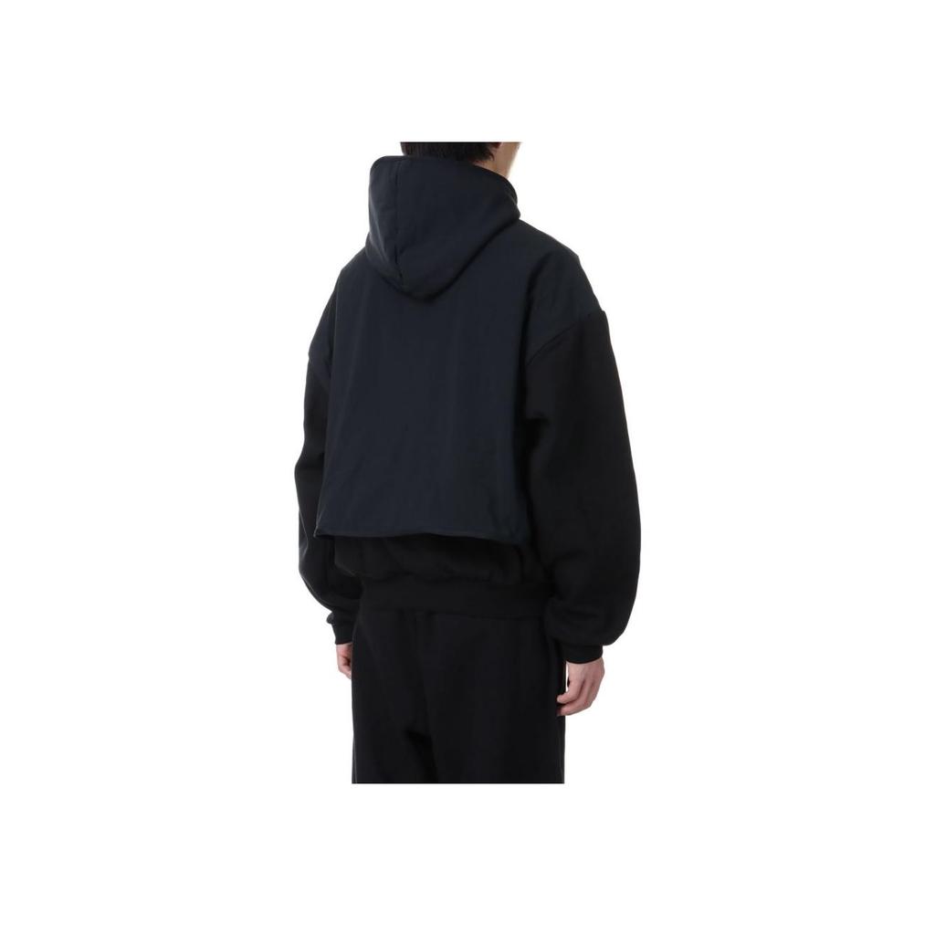 Fear of God Pulover cu glugă din nailon Essentials Jet Black/Jet Black Topuri pentru bărbați 202SP244324F