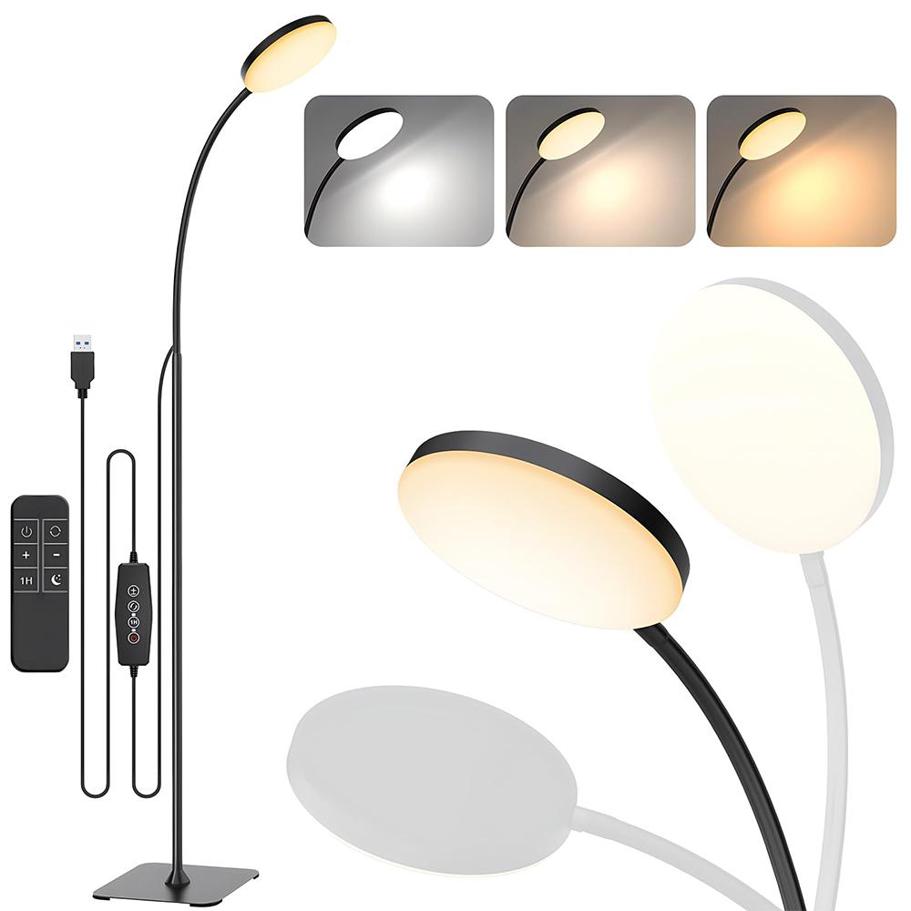 

Светодиодный напольный светильник, сменная лампа для чтения с гибким гусиным штативом, регулируемая яркость, настольный или напольный светильник для помещения