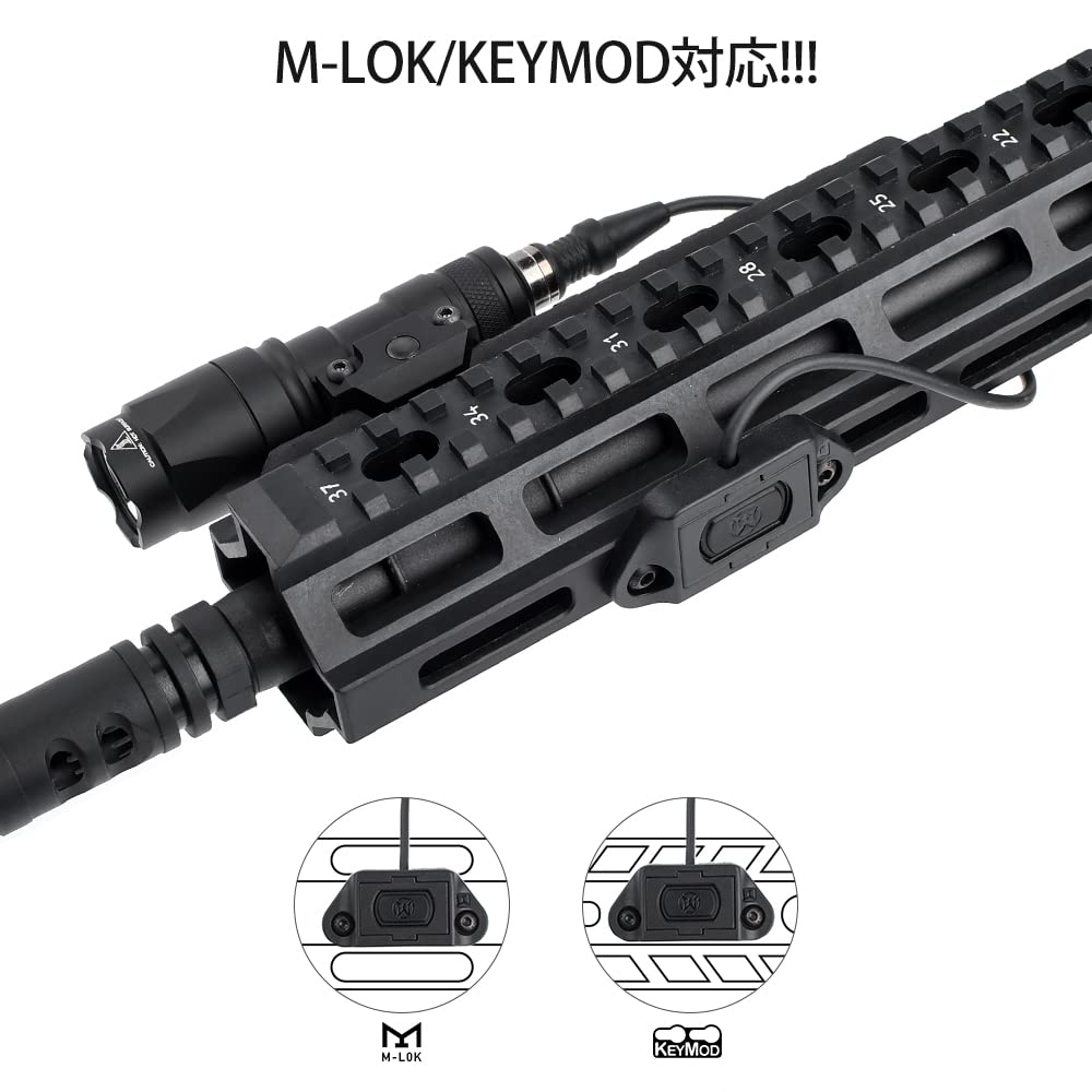 WADSN Surefire M300A Type Scout Flashlight [Modlit Type Tactical Modular Switch] Compatible with 20mm Rails, 600 Lumens, Airsoft Tactical Light
