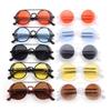 Gothic Style Steampunk Sunglasses Double Spring Temples Round Sunglasses UV400 Protection Men's Eyewear Trendy Punk Sun Glasses