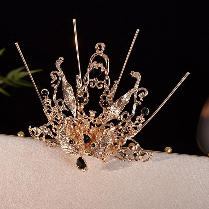 Antique Hair Crown Hair Ornaments Ancient Costume Headdress Chinese Hanfu Hair Accessories Hairstyle Design Tool