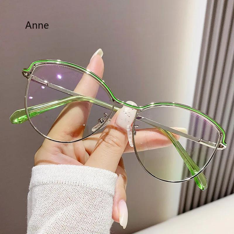New Women Anti Blue Light Glasses Anti Radiation Flat Mirror Fashion Ultra Light Eye Frame Can Be Equipped with Myopia Lense