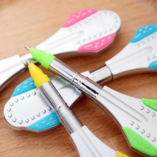 4pcs Creative Novelty Cartoon Scooter Shape Ballpoint Pens Stationery Cute Ball Point Pen Office Sup
