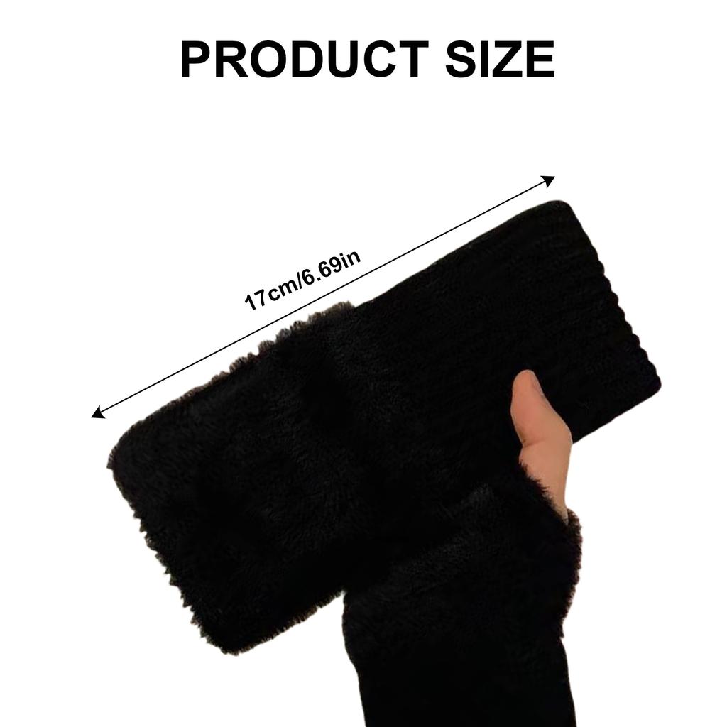 Trendy Warm Thermal Gloves Knitted Stylish Soft Gloves for Cold Weather Winter Cycling Skiing Climbing
