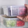 Four Compartment Storage Box With Lid Refrigerator Fresh Keeping Box Fruit And Vegetable Storage Box Kitchen Drainage Multifunctional Storage Boxss