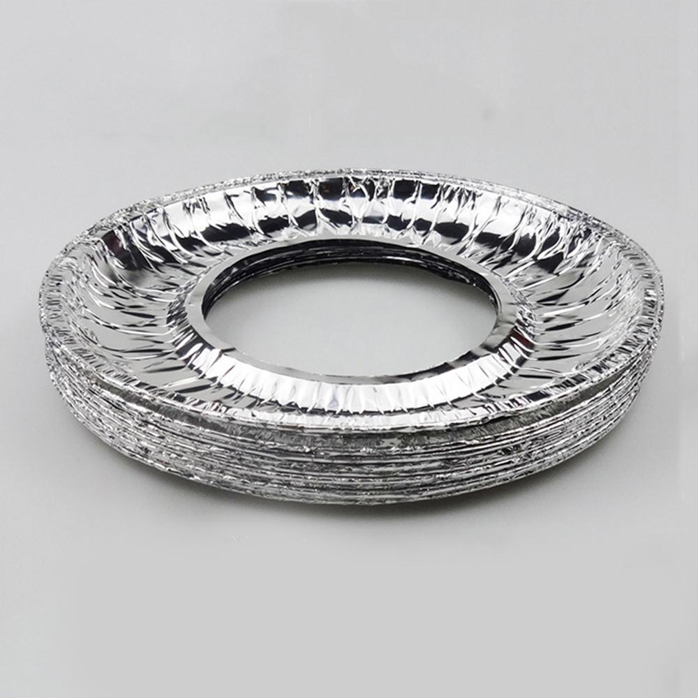 10 Adet Gazlı Ocak Matı Yağ Geçirmez Mat Alüminyum Folyo Isıya Dayanıklı Temizleme Pedi Gaz Ocağı Koruyucuları Kolay Takılır Kalın Ocak Matı