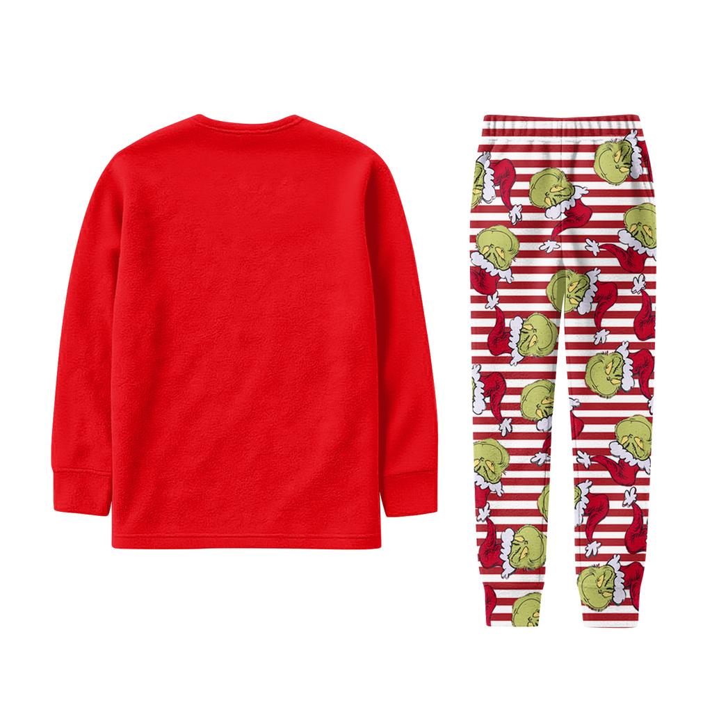 Christmas Prints Family Matching Long Sleeve Tops+Pants Set Family Matching Sets