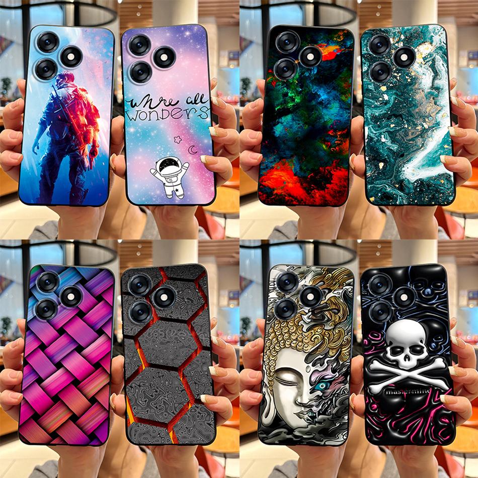 For Tecno Spark 10 Pro Case 2023 Fashion Marble Silicone Black Soft Covers For Tecno Spark 10C Spark10 Pro KI7 KI5q KI5k Bumper