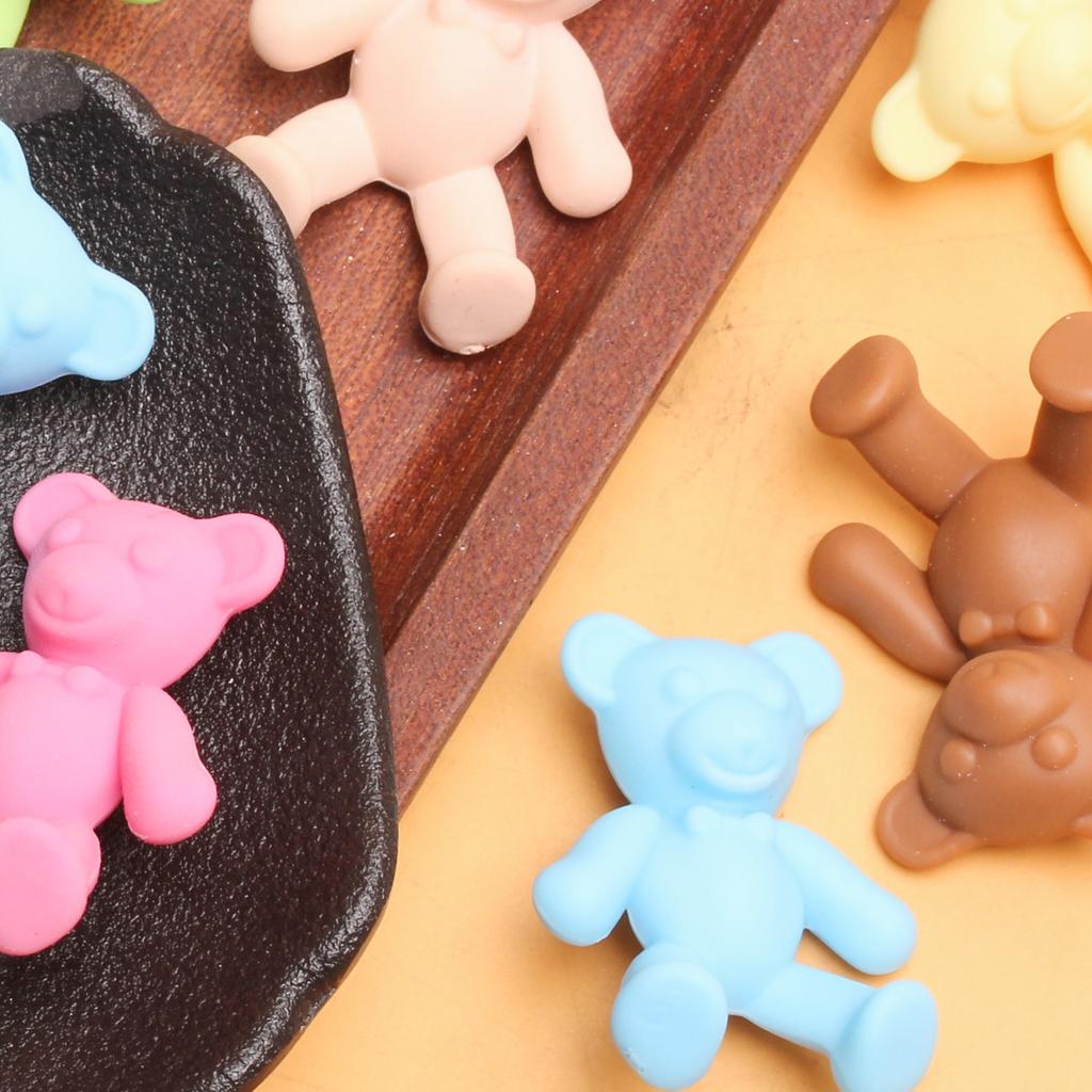 100 peças 33x30mm Fosco Urso Contas Soltas Moda DIY Acessórios para Fazer Joias Colar Pulseira Pingente