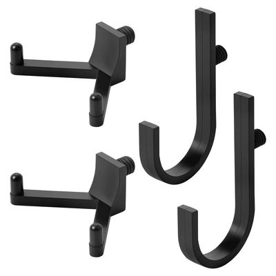 4PCS/Se Shed Hooks J and U Shed Tool Hangers Practical Storage Shed Tool Hooks Multipurpose Garage Tool Hooks for Ladders Bikes