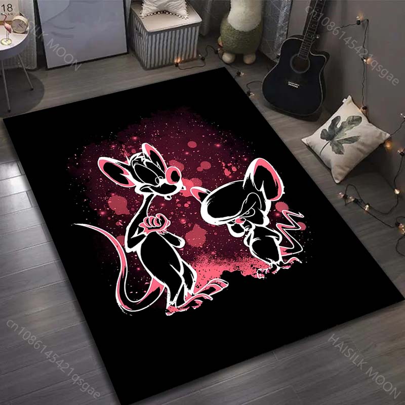 Classic Cartoon Two Funny Mice Print Carpet for Living Room Bedroom Sofa Doormat Decor Sofa Area Rug Non-slip Floor Mat